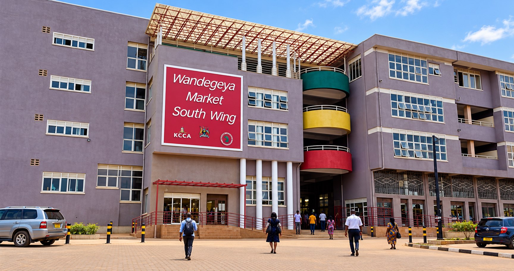 Clean wide view of Wandegeya Market South Wing, home to VSMART Driving School
