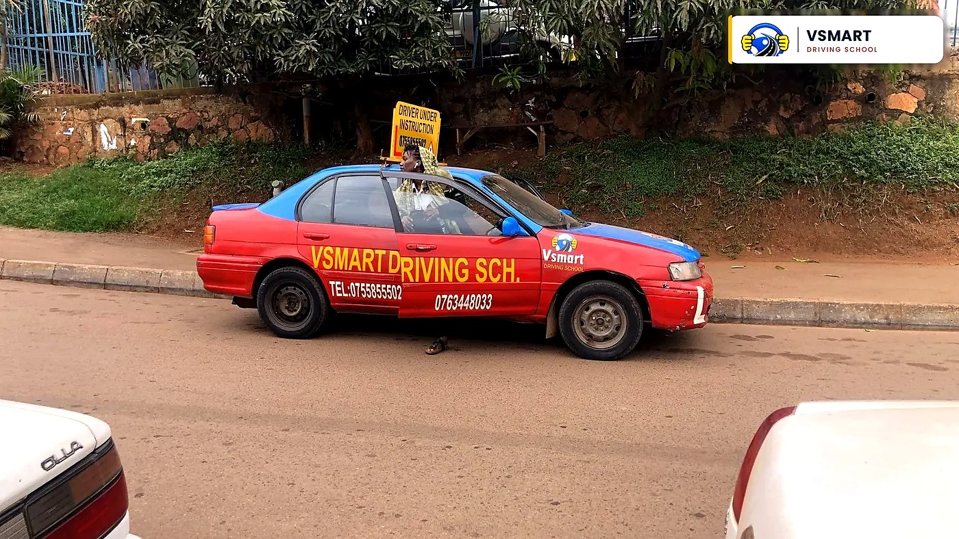 VSMART training vehicle on a Kampala road